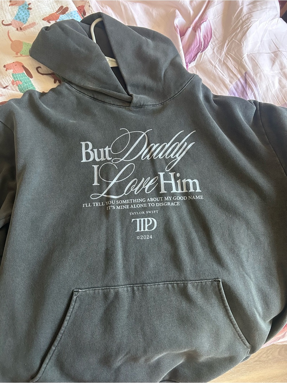 Taylor Swift “But Daddy I Love Him” Graphite Gray Hoodie